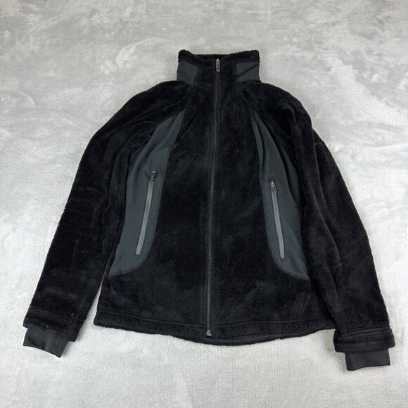 Columbia Black Fuzzy Jacket Women’s Size Small - Picture 1 of 11